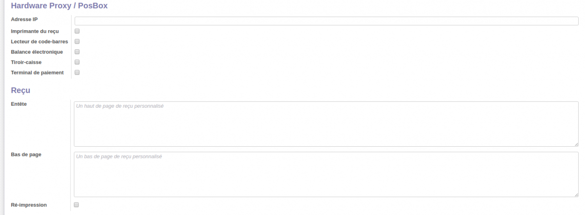 pas de posbox en local