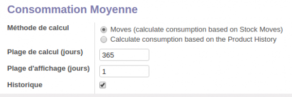Consommation moyenne